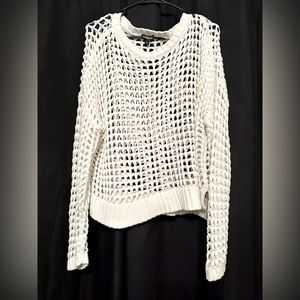 White crochet sweater